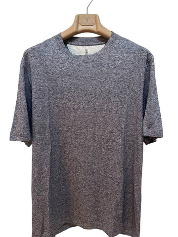 Linen cotton short sleeve t shirt - BRUNELLO CUCINELLI - BALAAN 1