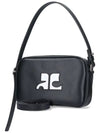 Camera Slim Leather Shoulder Bag Black - COURREGES - BALAAN 5