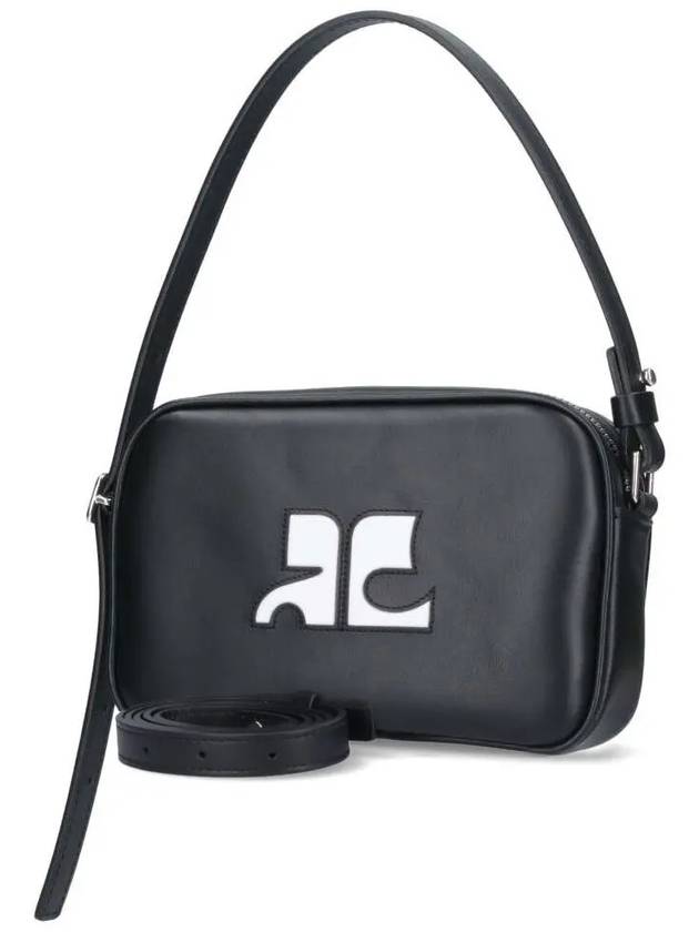 Camera Slim Leather Shoulder Bag Black - COURREGES - BALAAN 5