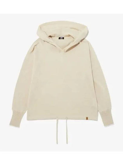 Women's Day All-Round Knit Hoodie Light Beige - THE NORTH FACE - BALAAN 2