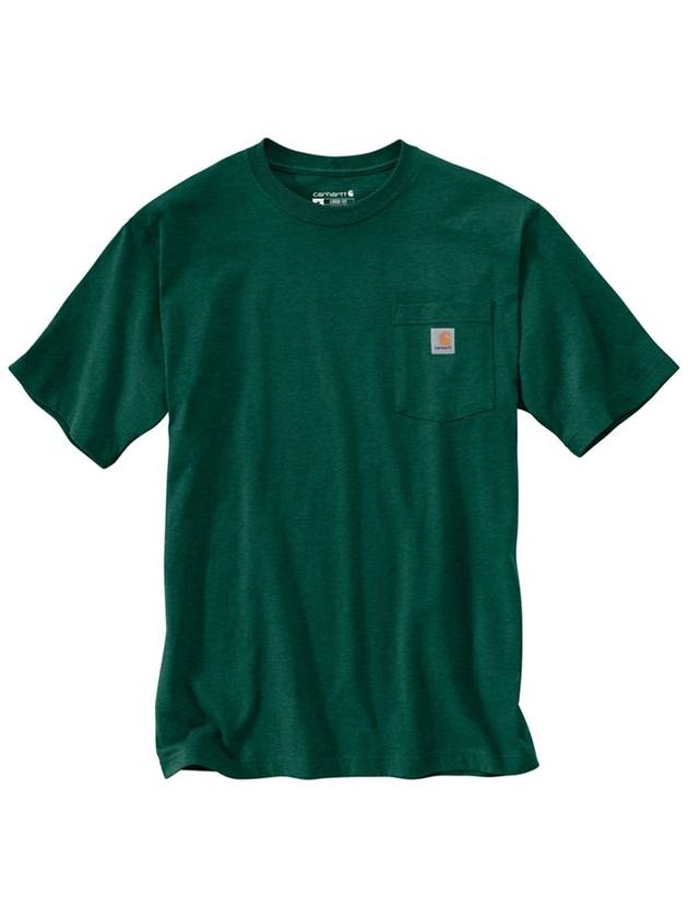 Pocket Short Sleeve Tee Northwood Heather Sleeves K87 G55 - CARHARTT - BALAAN 3