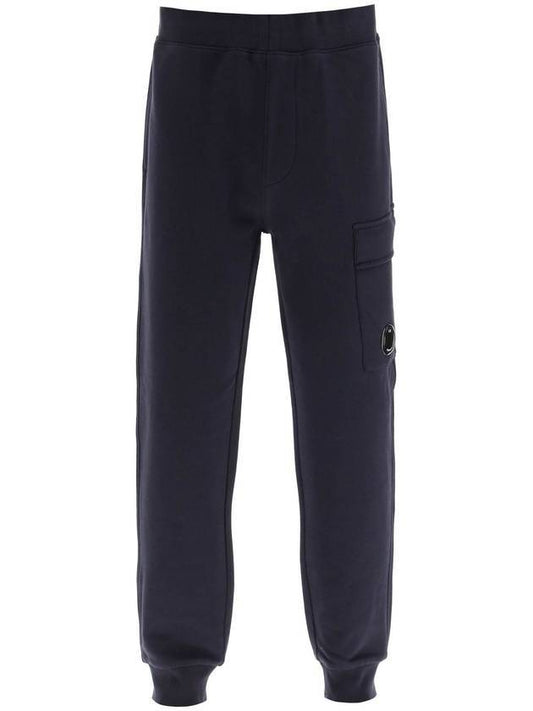 Men's Lens Cargo Pocket Track Pants Navy - CP COMPANY - BALAAN.