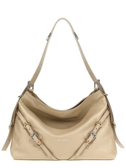 Voyou Medium Leather Shoulder Bag Beige - GIVENCHY - BALAAN 2