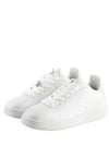 Debossed Logo Leather Low Top Sneakers White - BURBERRY - BALAAN 2