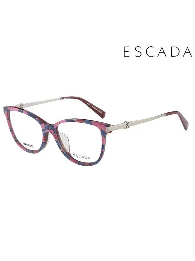 Glasses Frame VES A40F 0G23 Round Titanium Men Women - ESCADA - BALAAN 2