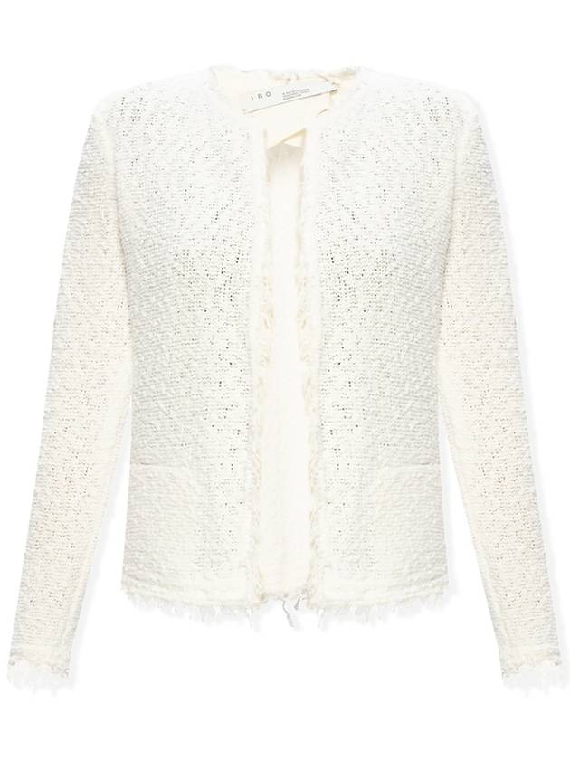 Iro Raw-cut Cardigan, Women's, White - IRO - BALAAN 1