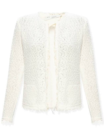 Iro Raw-cut Cardigan, Women's, White - IRO - BALAAN 1