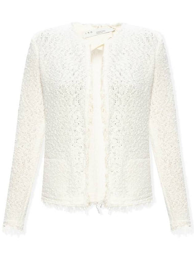 Iro Raw-cut Cardigan, Women's, White - IRO - BALAAN 1