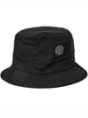 Logo Patch Nylon Metal Bucket Hat Black - STONE ISLAND - BALAAN 2