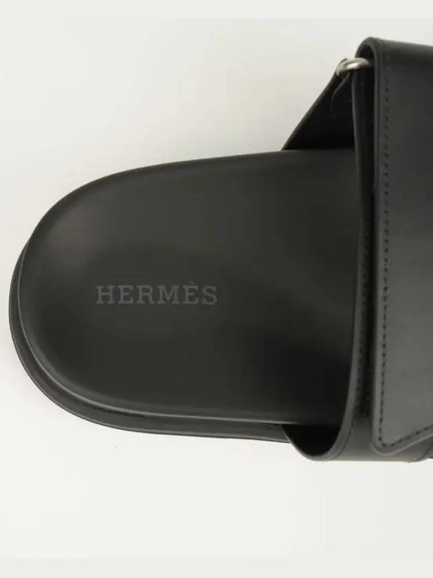 Chypre Calfskin Sandals Black - HERMES - BALAAN 7