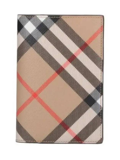 Check Passport Wallet Beige - BURBERRY - BALAAN 2