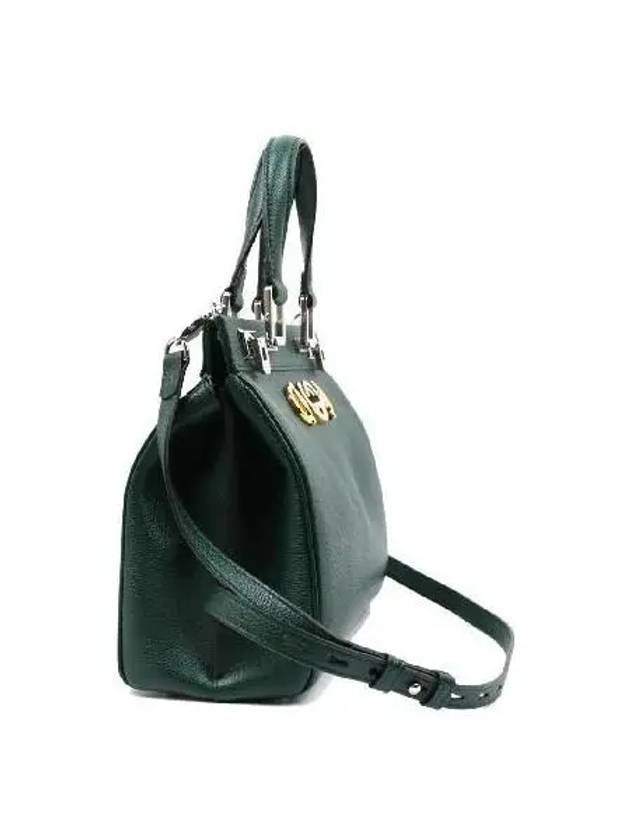 569712 Green Grainy Leather Zumi Small Size Top Handle Tote Bag and Shoulder - GUCCI - BALAAN 2