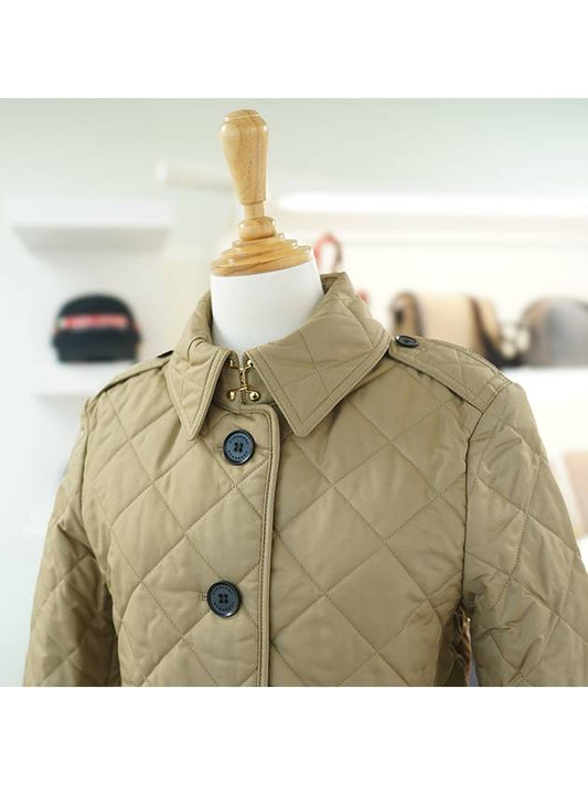 Diamond Quilted Jacket Archive Beige - BURBERRY - BALAAN 2