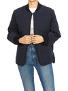 Elea Quilting Zip-Up Jacket Navy - A.P.C. - BALAAN 9