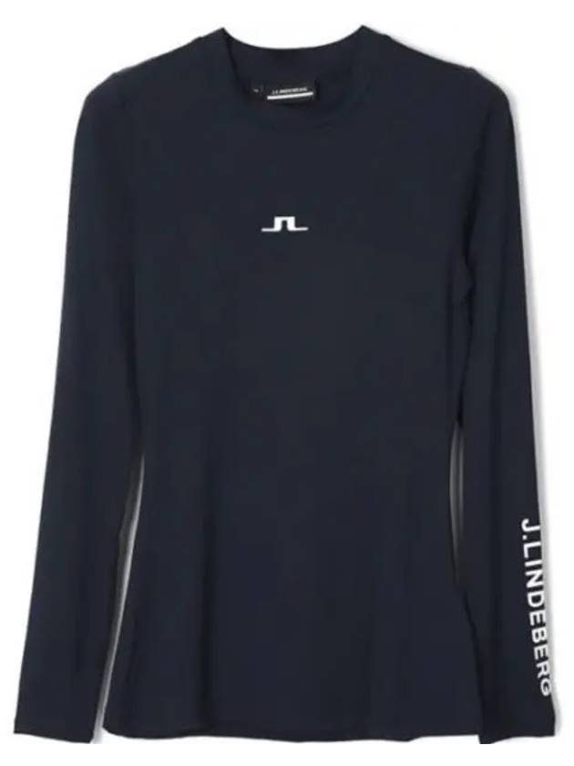 Women's Tekla Crew Neck Long Sleeve T-Shirt Black - J.LINDEBERG - BALAAN 2