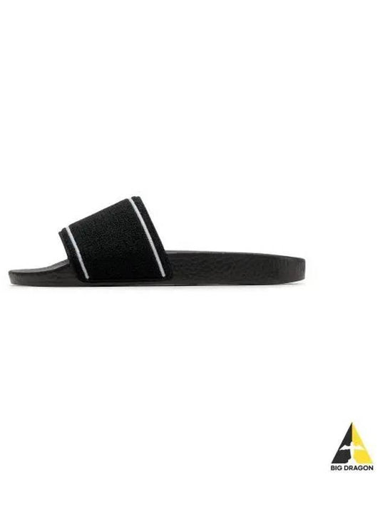 Signature Pony Terry Slides Black - POLO RALPH LAUREN - BALAAN 1