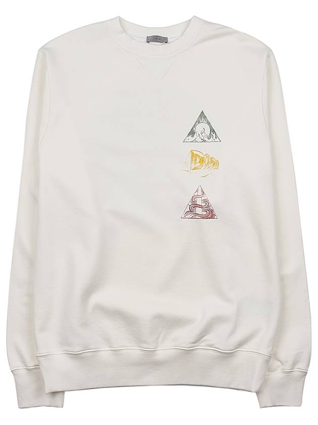 Cotton Logo Print Sweatshirt White - DIOR - BALAAN 3