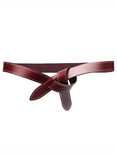 Lecce Knotted Leather Belt Red - ISABEL MARANT - BALAAN 2