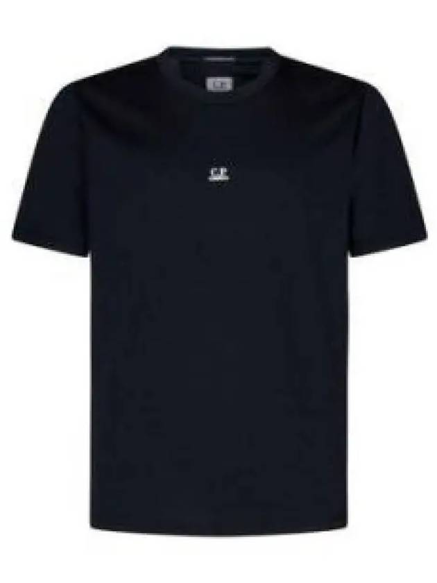 70/2 Mercerized Jersey Logo Short Sleeve T-Shirt Navy - CP COMPANY - BALAAN 2