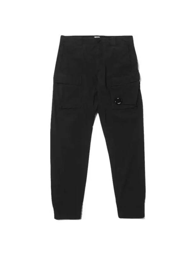 50 Fili Stretch Lens Wappen Cargo Straight Pants Black - CP COMPANY - BALAAN 1