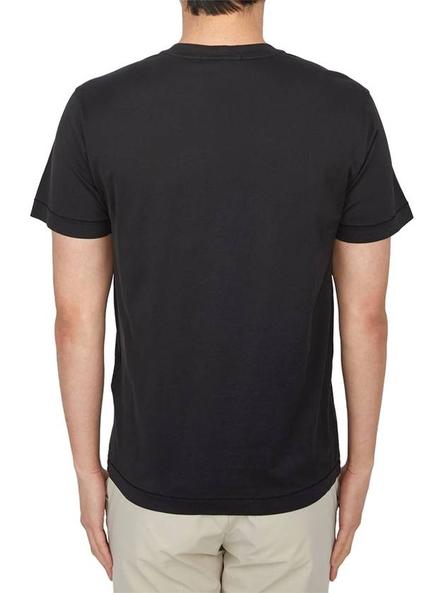 Logo Patch Short Sleeve T-Shirt Black - STONE ISLAND - BALAAN 4