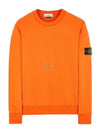 Wappen Patch Garment Dyed Sweatshirt Orange - STONE ISLAND - BALAAN 2