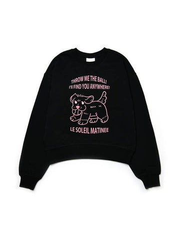 Brushed Options Catch Ball Puppy Sweat Shirts BLACK - LE SOLEIL MATINEE - BALAAN 1