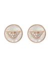 Eagle Logo Stud Earrings Rose Gold - EMPORIO ARMANI - BALAAN 3