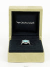 Van Cleef Arpels Vintage Alhambra Ring White Gold Turquoise Diamond 52 74195 - VANCLEEFARPELS - BALAAN 5