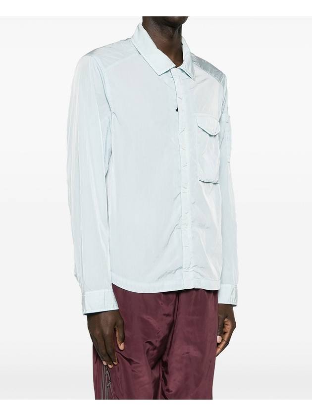 Chrome-R Pocket Over Long Sleeve Shirt Blue - CP COMPANY - BALAAN 3