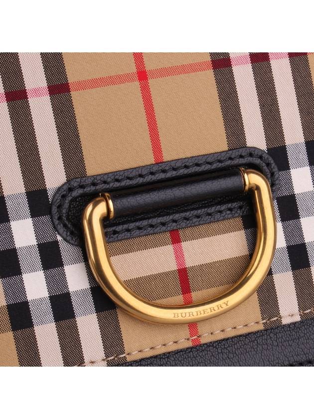 Small Vintage Check D-ring Bag Black Beige - BURBERRY - BALAAN.