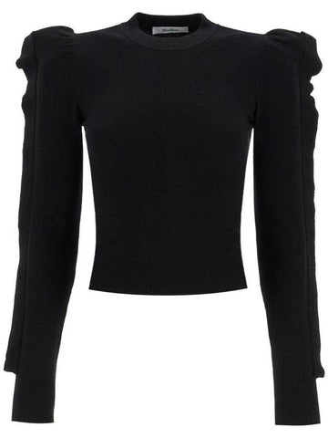 Genero stretch viscose knit top black - MAX MARA - BALAAN 1