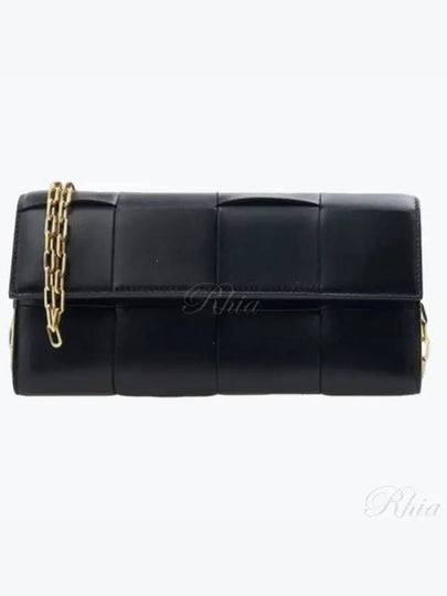 Intrecciato Chain Shoulder Bag Black - BOTTEGA VENETA - BALAAN 2