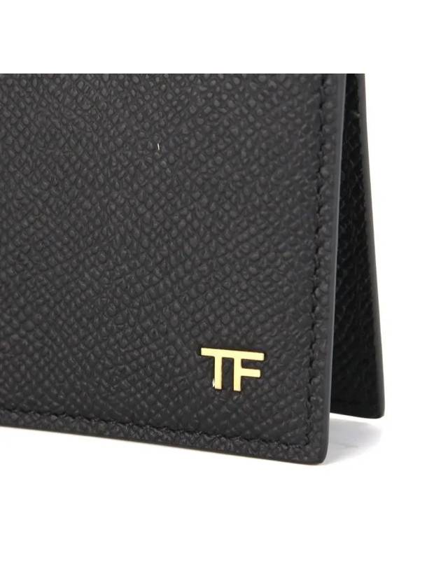 Gold Logo Money Clip Card Wallet Black - TOM FORD - BALAAN 4