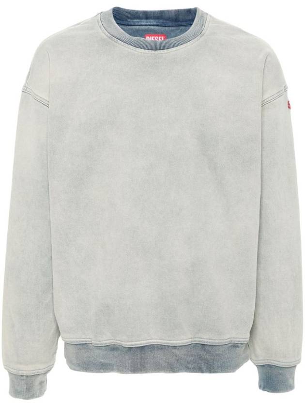 D Krib Track Denim Sweatshirt Light Blue - DIESEL - BALAAN 1