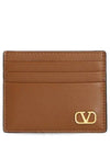 V Logo Card Wallet Brown - VALENTINO - BALAAN 2