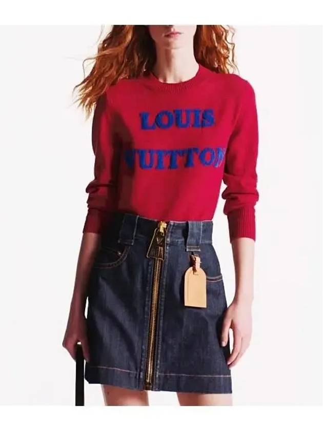 Big Logo Knit Top Red - LOUIS VUITTON - BALAAN 4