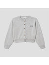 Bold Fox Head Patch Regular Cardigan Grey - MAISON KITSUNE - BALAAN 2