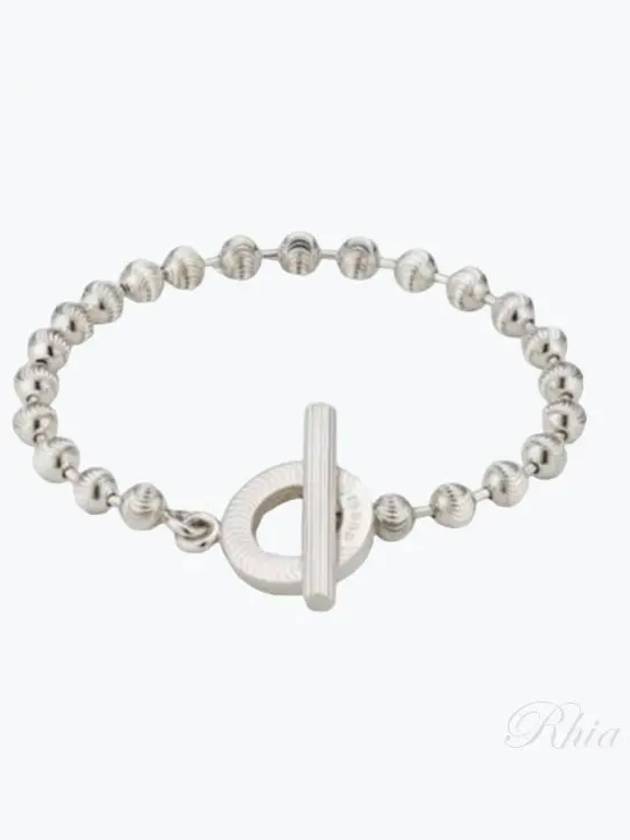 Engraved Pattern Ball Chain Bracelet Silver - GUCCI - BALAAN 2