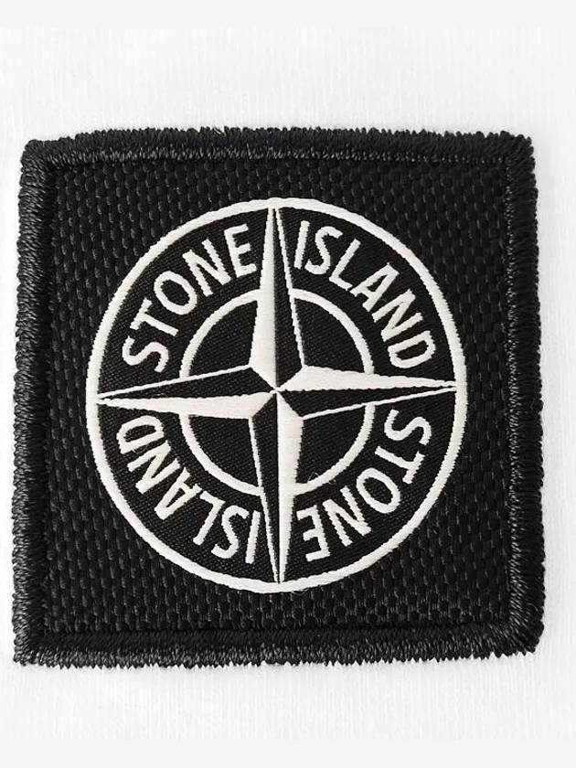 Logo Patch Short Sleeve T-Shirt White - STONE ISLAND - BALAAN 5