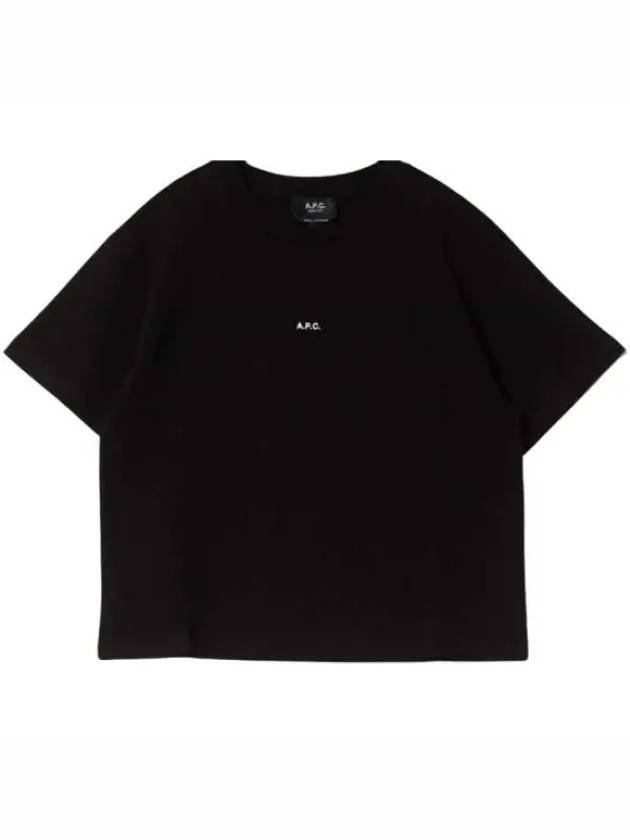 Boxy Micro Logo Short Sleeve T-Shirt Black - A.P.C. - BALAAN 2