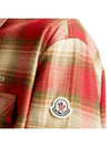 Flannel Check Long Sleeve Shirt Yellow Red - MONCLER - BALAAN 5