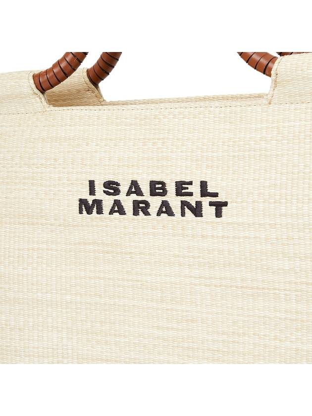 Toledo Embroidery Logo Shopping Tote Bag Ecru - ISABEL MARANT - BALAAN 7