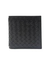 Intrecciato Small Folder Half Wallet Black - BOTTEGA VENETA - BALAAN 2