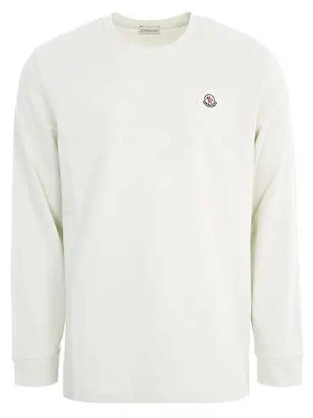 Logo Long Sleeve T-Shirt Off White - MONCLER - BALAAN 1