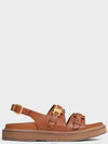 Tippi Triomphe Calfskin Sandals Tan - CELINE - BALAAN 2