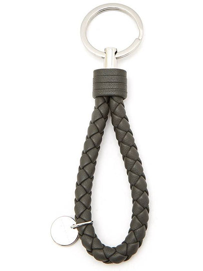 Intrecciato Leather Key Holder Grey - BOTTEGA VENETA - BALAAN 2