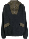 Nylon mix panel hooded knit top - SEMI COUTURE - BALAAN 1