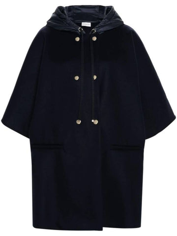 Mantella Hooded Cape Navy - MONCLER - BALAAN 1