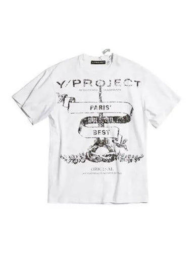 Y Project Paris Vest Graphic Printing Short Sleeve White TS75 J38 - Y/PROJECT - BALAAN 1